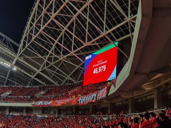 中国3-1泰国：现场观众达2.7万余人
